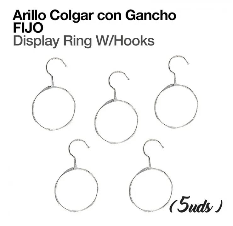 0CB35CBB-4064-4433-BC90-C2BEE4B66524 ARILLO COLGAR CON GANCHO FIJO (5 UDS) - Imagen 1
