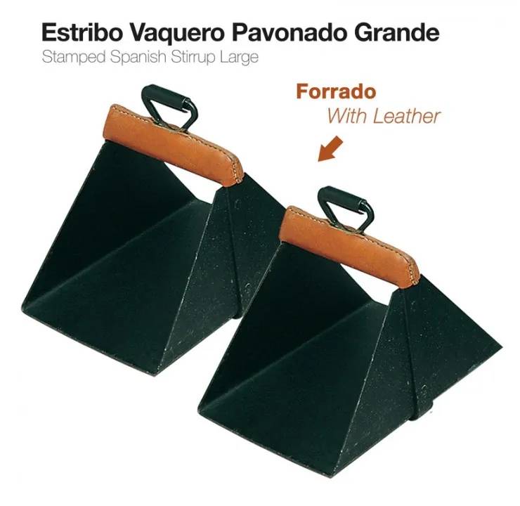 1D1515BF-27B3-4387-BB3C-16E957B09B9B ESTRIBO VAQUERO PAVONADO FORRADO - Imagen 1