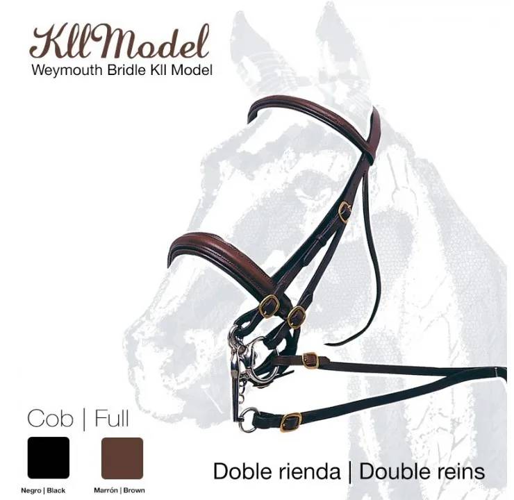 2B24410B-AD6D-4CD0-BAA5-2AF186994047 CABEZADA MONTAR DOBLE RIENDA KLLMODEL Zaldi - Imagen 1