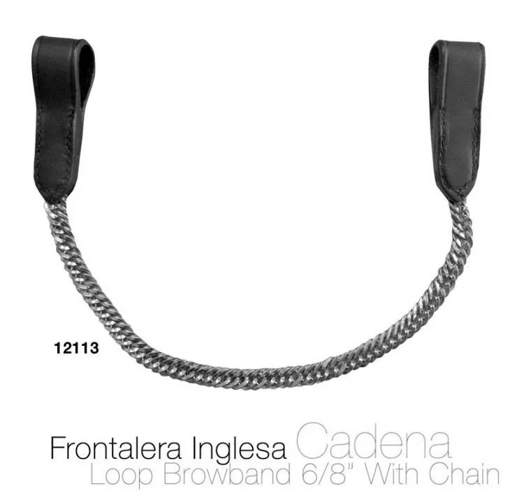 353EB7BD-C665-45AF-BFBA-CA531D524AE1 FRONTALERA INGLESA CADENA 12113 NEGRO - Imagen 1