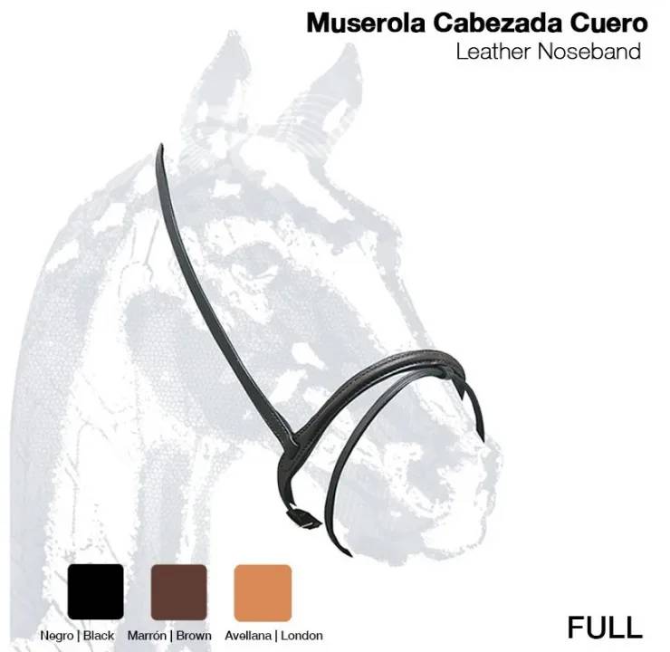 37198738-2E07-4B4C-B0B1-BA99B0223D9E MUSEROLA CABEZADA CUERO 108 FULL - Imagen 1