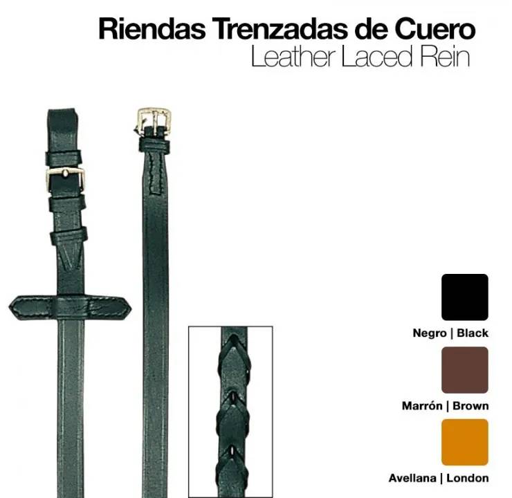 5B607677-1274-44C5-8163-A4FDE098F471 RIENDAS TRENZADAS CUERO 453 - Imagen 1