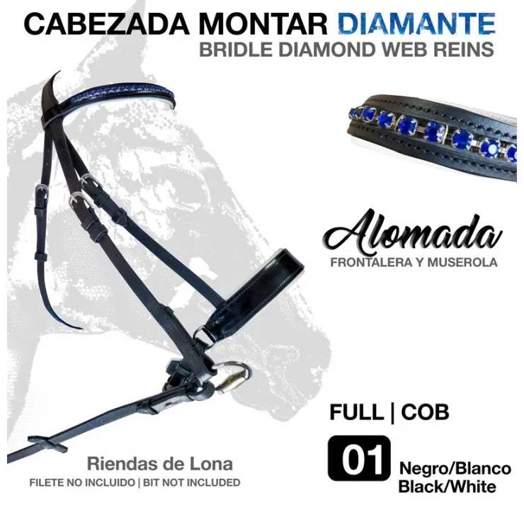 8D1B9F74-7F4B-465F-BDC1-8E3A6F383DFB CABEZADA MONTAR DIAMANTE 2123 NEGRO/BLANCO Zaldi - Imagen 1