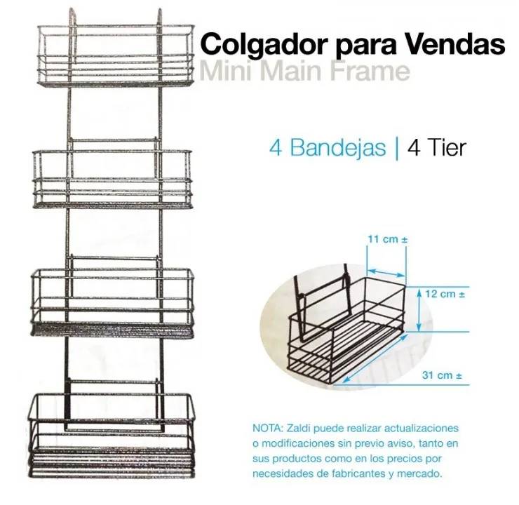 946D469E-2CEE-4F09-A87C-DF2660B188D9 COLGADOR PARA VENDAS 4 BANDEJAS 244298 - Imagen 1