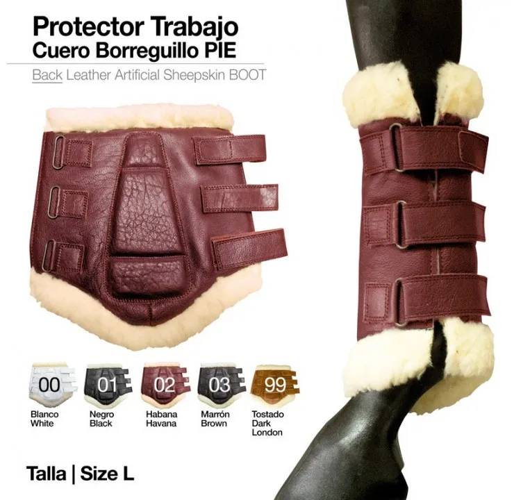 A0A334E2-2991-4DFB-B3E1-E36587F04B69 PROTECTOR TRABAJO CUERO BORREGUILLO PIE L Zaldi - Imagen 1
