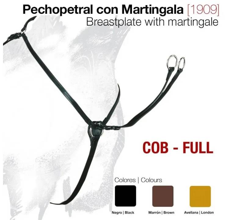 ABE3828A-B647-4F3F-8647-927F2A2E7D4B PECHOPETRAL CUERO CON MARTINGALA 1909 - Imagen 1