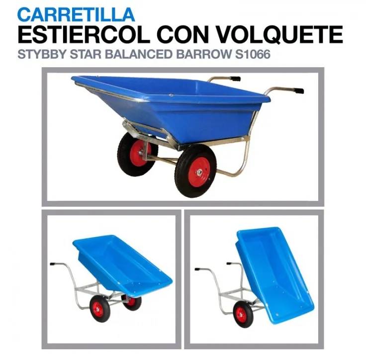BA8B1050-33A4-4E4B-8E99-3E1E1C6B0B4C CARRETILLA ESTIERCOL CON VOLQUETE S1066 86x182x86 - Imagen 1