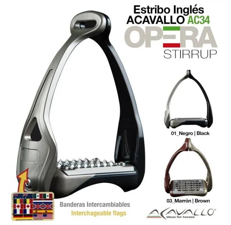 C1675B2D-BD52-466E-B667-F1C1C2DA9E7B ESTRIBO INGLÉS ACAVALLO OPERA AC601 - Imagen 1