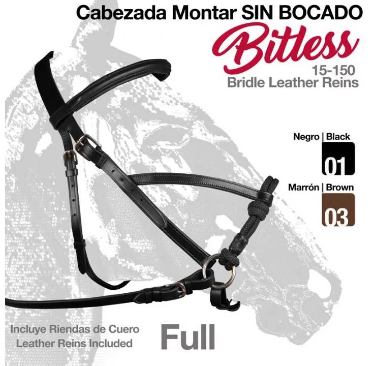 CD2ED712-633D-42B6-A549-E118AB0AEEA0 CABEZADA MONTAR SIN BOCADO BITLESS FULL Zaldi - Imagen 1