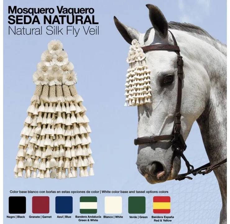 E5904560-7F7A-4398-9FFC-B27A6D361360 MOSQUERO VAQUERO SEDA NATURAL BORLAS - Imagen 1