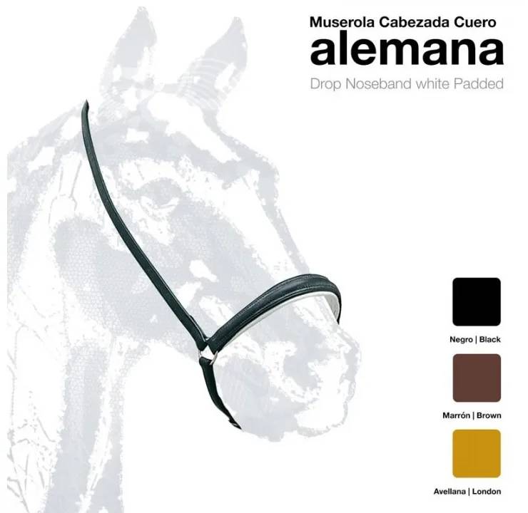 F464979E-9D2F-4282-B283-27408C45F85C MUSEROLA CABEZADA CUERO ALEMANA - Imagen 1