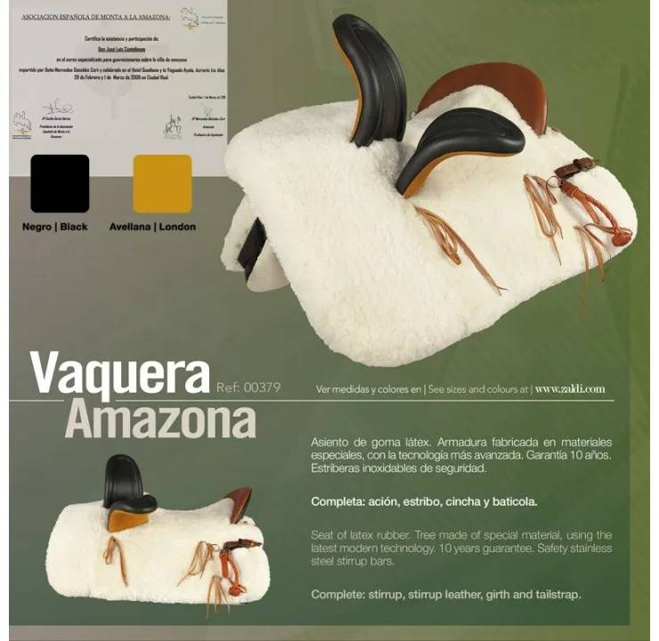 FFA66DD8-DEA0-427A-8E40-85B35F9EB9E9 SILLA ZALDI C. VAQUERA AMAZONA (COMPLETA) - Imagen 1