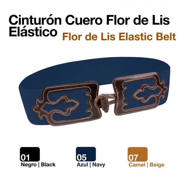 06072F98-1923-42DF-A657-26241DEEAC90 CINTURÓN FLOR DE LIS ELÁSTICO 80/70 Zaldi - Imagen 1
