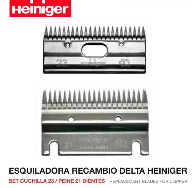 0DF68FD0-C99D-4594-BCE7-14B31C1ED423 ESQUILADORA RECAMBIO SET CUCHILLA 23 Y PEINE 21 DELTA - Imagen 1