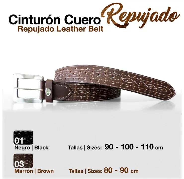 2A1FF537-FA08-4081-9938-E1A62FCB1967 CINTURÓN CUERO REPUJADO Zaldi - Imagen 1