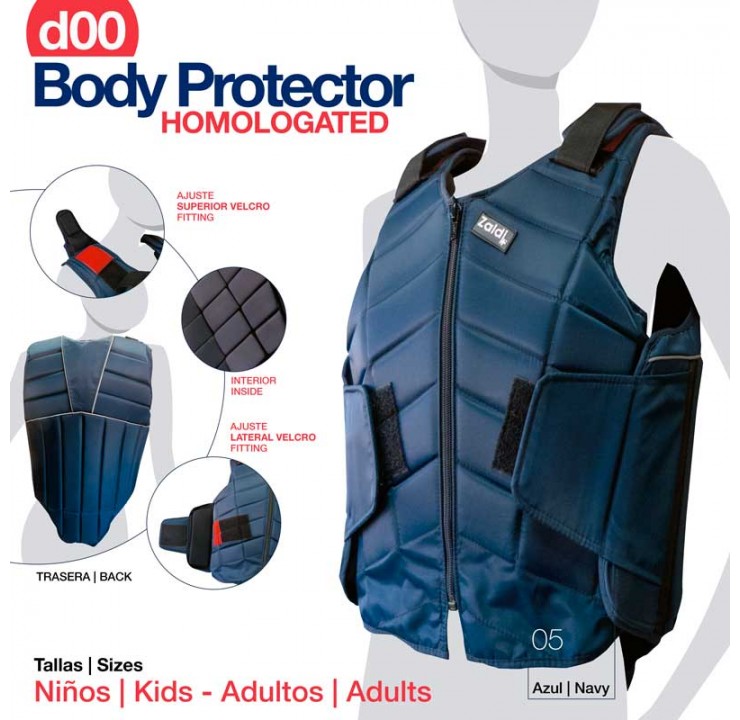 4CBB30F6-698F-40B7-A910-BC1BEA4F2878 PROTECTOR BODY HOMOLOGADO D00 AZUL Zaldi - Imagen 1