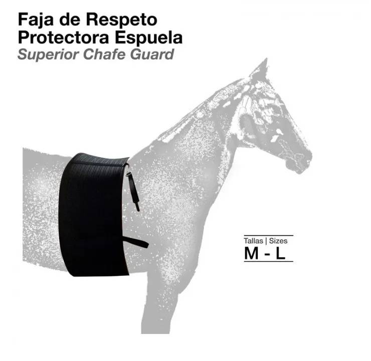 5C4DBC1E-0351-49E3-97AE-370A9A66D227 FAJA DE RESPETO PROTECTORA ESPUELA NEGRO Zaldi - Imagen 1