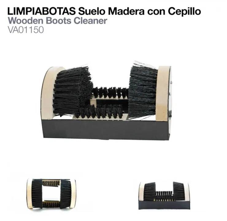 921EB810-B65A-4EE7-ADF5-C3C885E65572 LIMPIABOTAS SUELO MADERA CON CEPILLO VA01150 Zaldi - Imagen 1