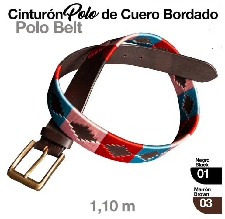 B70AA0F4-6490-4963-8814-AE86AB3AEECD CINTURÓN POLO CUERO BORDADO Zaldi - Imagen 1