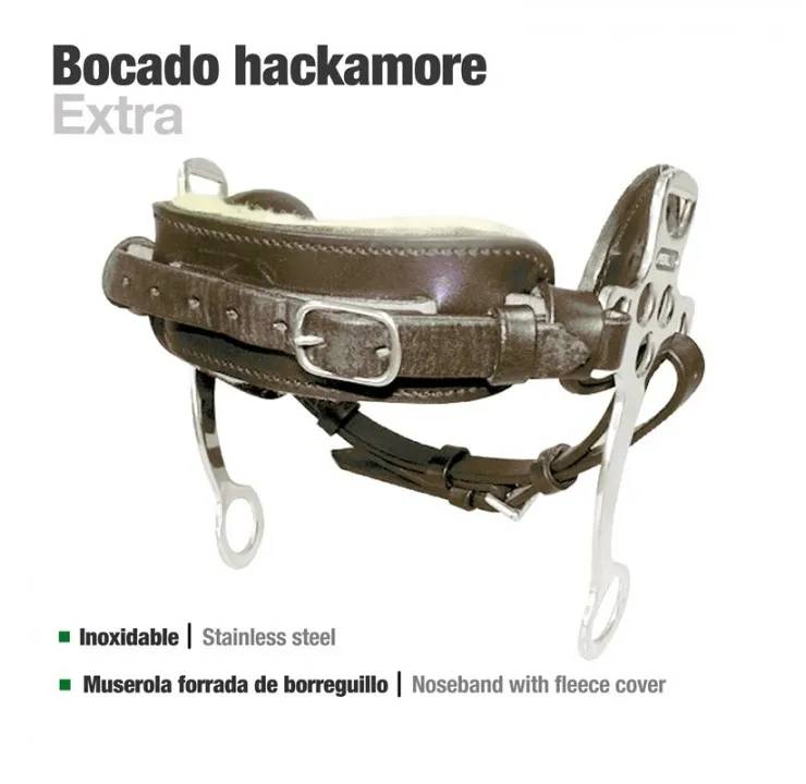 CEAA7406-6408-4CD4-8700-0EDE67F0D711 BOCADO HACKEMORE EXTRA CUERO INOX 251391-K Zaldi - Imagen 1