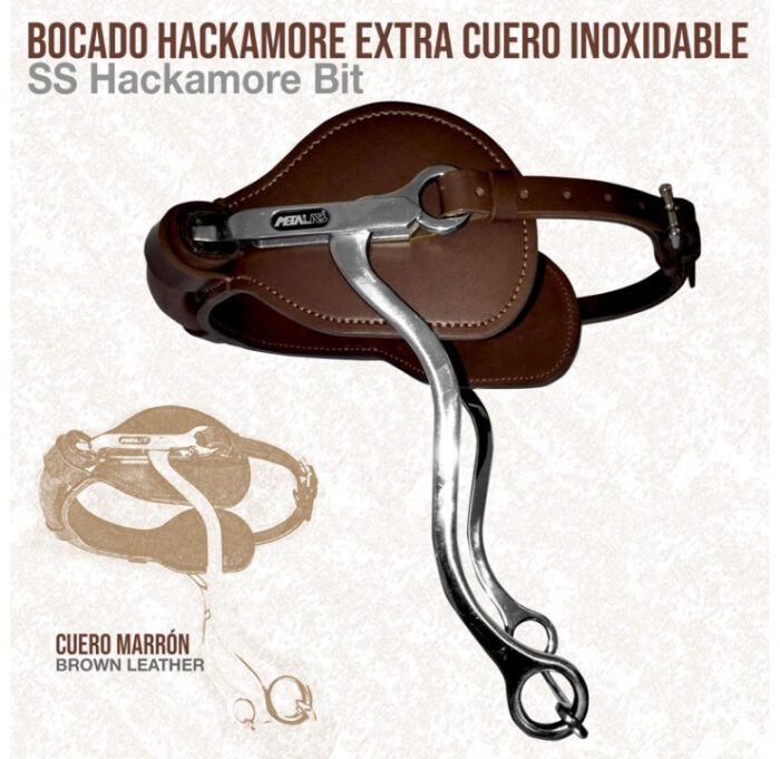 BOCADO HACKAMORE EXTRA CUERO MARRoN INOX 2510021