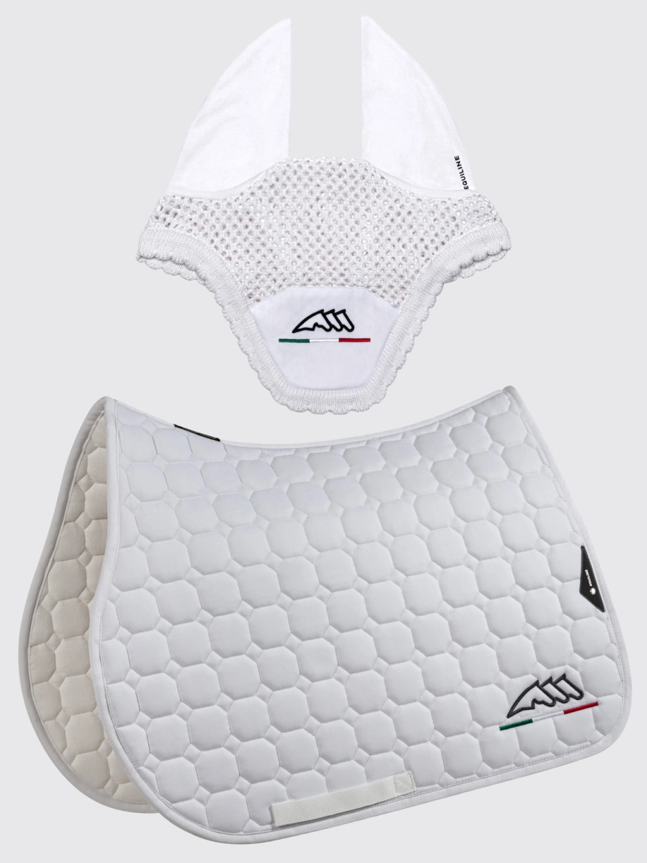 EC018PB11355001_B2C_EC018PB11355_001_01_1.jpg Conjunto Equiline Mantilla + Orejeras EQFLAGGY Blanco Salto/Doma - Imagen 3