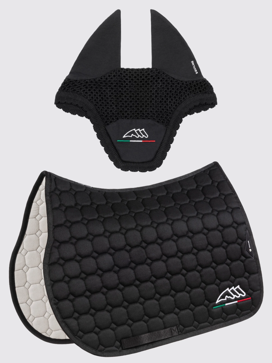 EC018PB11355006_B2C_EC018PB11355_006_01.jpg Conjunto Equiline Mantilla + Orejeras EQFLAGGY Negro Salto/Doma - Imagen 1