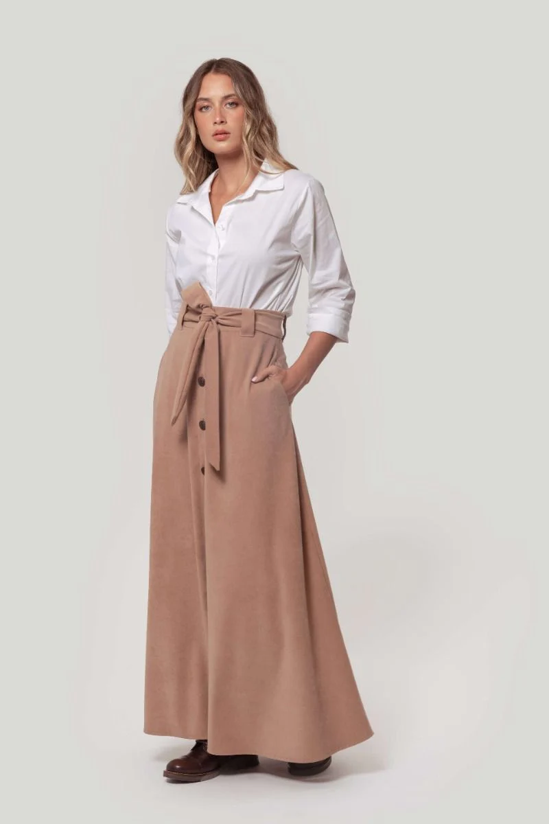 IMG_7794 Falda Antelina camel - Imagen 1